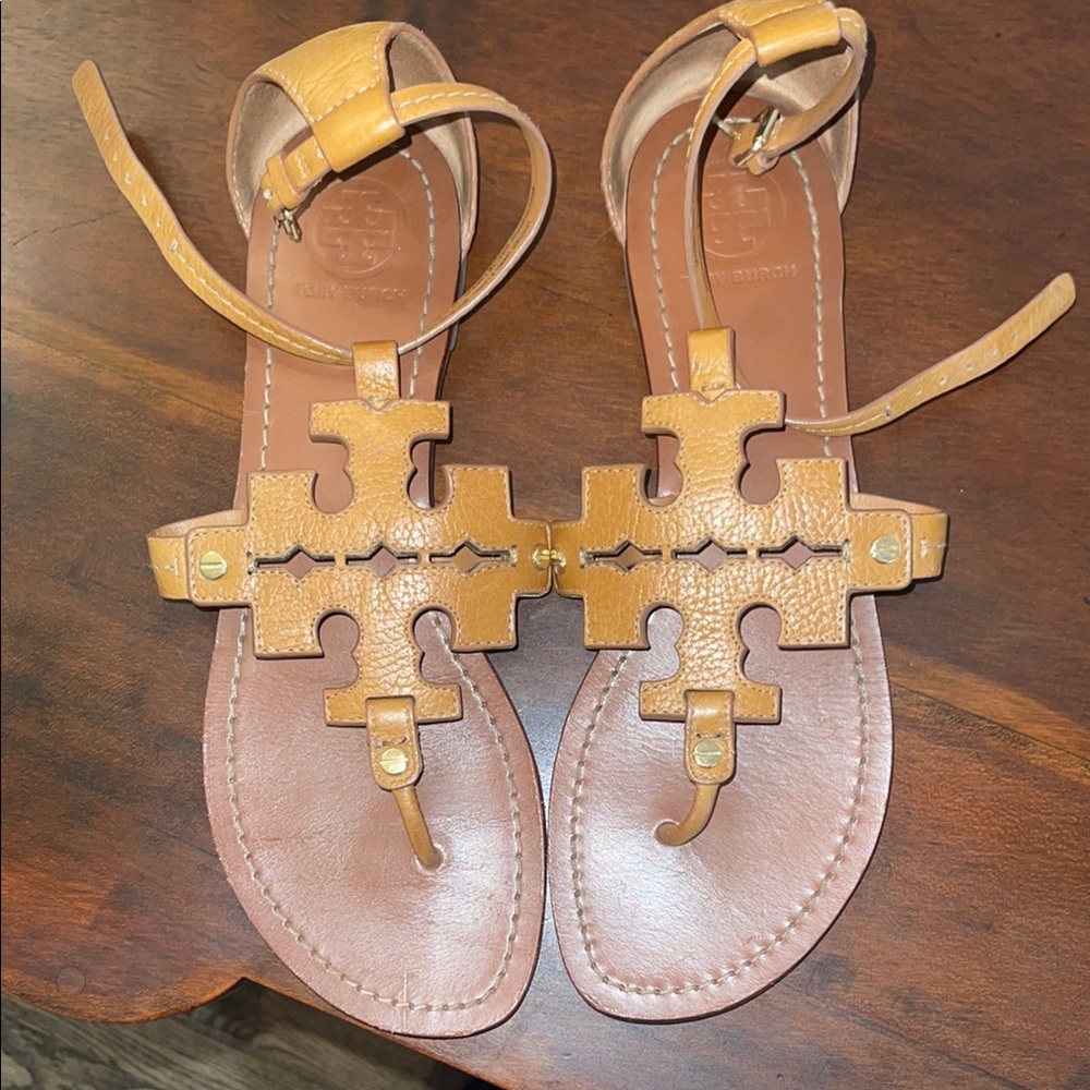 Tory Burch Tan Leather Sandals